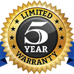 5 year warranty badge